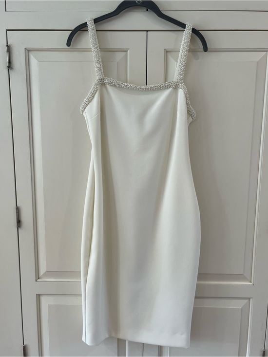 Likely Dresses & Skirts - LIKELY Pearl Trim White Sheath Dress Sz 4 - Bridal Shower/Rehearsal/Formal